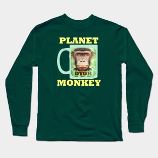 Funny Monkey Bored Animals Meme Long Sleeve T-Shirt